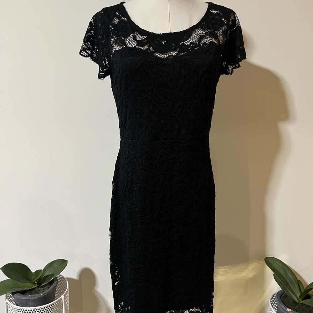 Ci Sono Black Lace Mini Dress